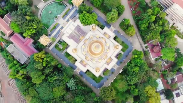 Pagode Buu Long Temple Bouddhiste Saigon Rotation Aérienne Haut Bas — Video