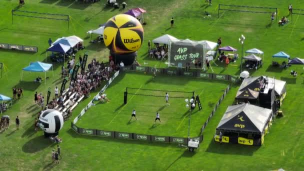 Aberto Susquehanna Smash Manheim Avp Grass Tour Wilson Optx Ball — Vídeo de Stock