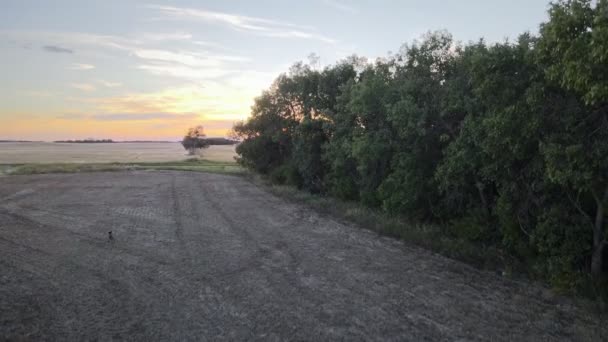 Hdr Zonsondergang Beelden Het Afgelegen Platteland Van West Canada Schot — Stockvideo