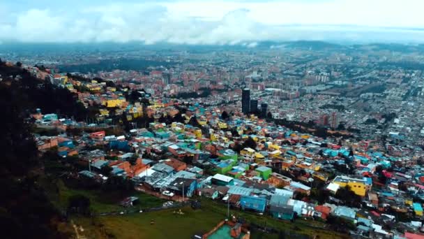 Luftaufnahme Der Stadt Bogota Kolumbien — Stockvideo
