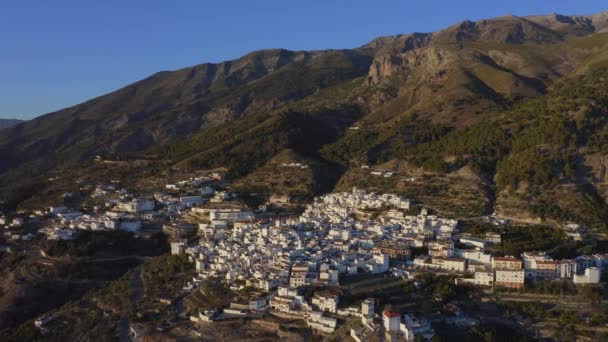 Повітряний Дрон Вид Іспанії Іспанське Місто Горах Коста Дель Сол — стокове відео