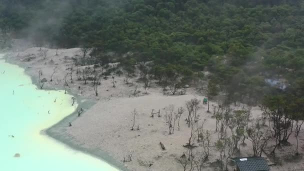 Estremo Pericoloso Lago Zolfo Kawah Putih Bandung Indonesia Con Aumento — Video Stock