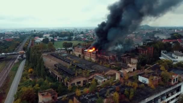 Veduta Aerea Edificio Fiamme — Video Stock