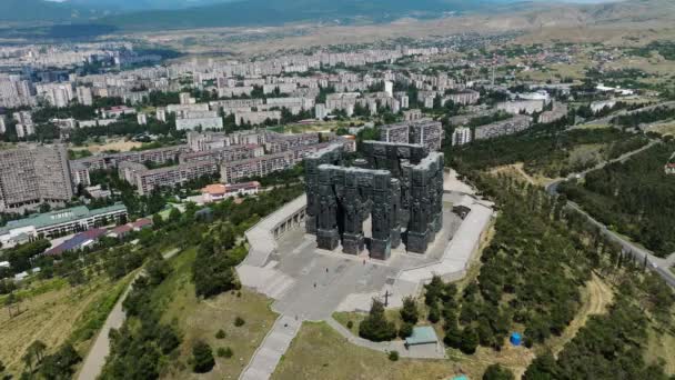 Aerial View Chronicle Georgia Tbilisziben Grúziában Drónlövés — Stock videók
