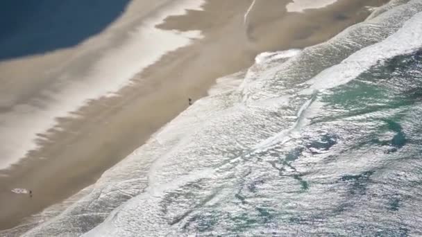 Schöne Aussicht Auf Den Strand Von Kvalvika Auf Den Lofoten — Stockvideo