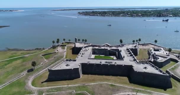 Augustine Florida Castillo San Marcos Fort — Stockvideo