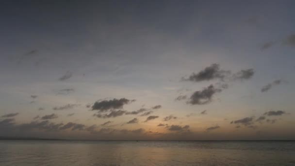 Zeitraffer Der Wolken Bei Sonnenuntergang Strand Von Saipan — Stockvideo