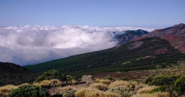 Molnhav Sett Utifrån Teide Nationalpark Teneriffa Kanarieöarna — Stockvideo