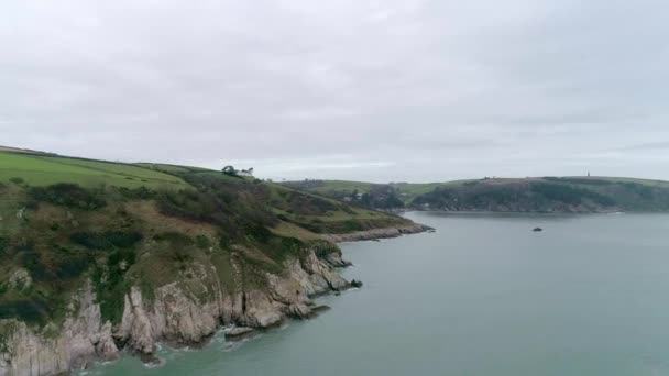 Luftaufnahmen Über Der Küste Von South Devon Nur Sichtbar Ist — Stockvideo