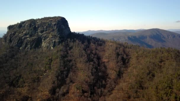 Vzduch Stolní Skály Pisgah National Forest Severní Karolíně — Stock video