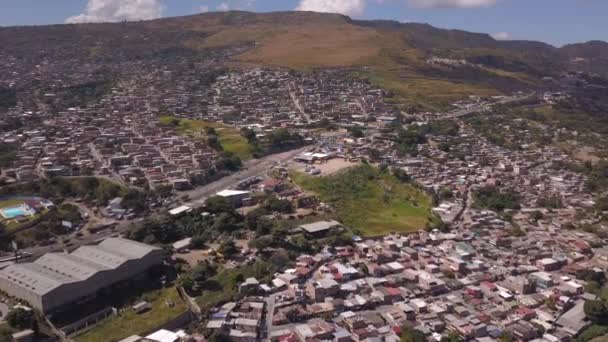 Luftaufnahmen Vom Stadtrand Von Tegucigalpa Der Hauptstadt Von Honduras — Stockvideo