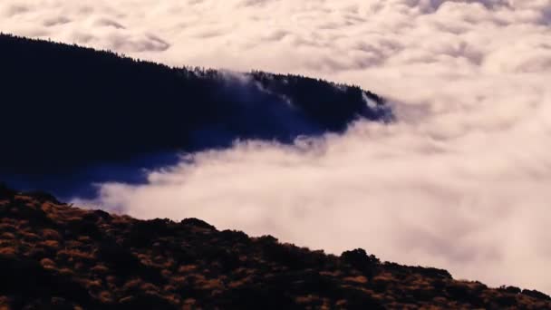 Molnhav Sett Utifrån Teide Nationalpark Teneriffa Kanarieöarna Spanien — Stockvideo