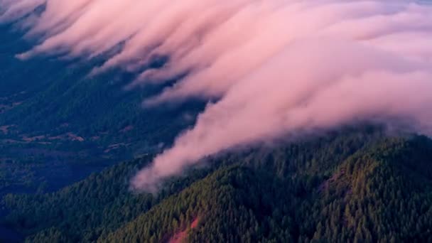 Sea Clouds Sunset Palma Island Canary Islands Seen Top Birigoyo — Stock Video