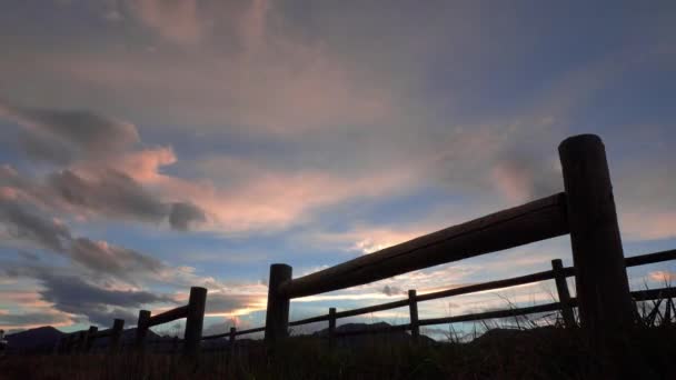 Time Lapse Nuages Colorés Coucher Soleil — Video