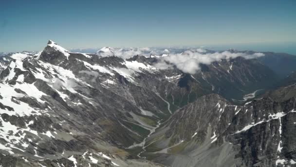 Slowmo Foto Aérea Desde Avión Vuelo Panorámico Sobre Costa Oeste — Vídeos de Stock