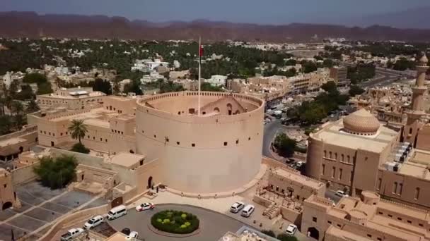 Nizwa Fort Large Castle Nizwa Oman Bahla Fort — Stock Video