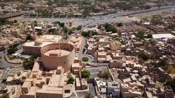 Nizwa Fort Ett Stort Slott Nizwa Oman — Stockvideo