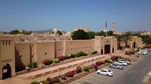 Nizwa Fort Ett Stort Slott Nizwa Oman — Stockvideo