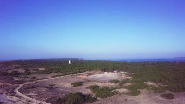 Luftaufnahme Vom Cap Ferret Zur Düne Pyla Durch Die Bucht — Stockvideo