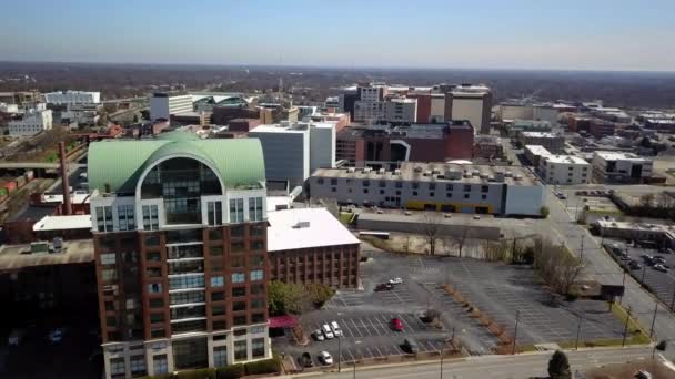 Aerial High Point North Carolina Furniture Capital World — Stock Video