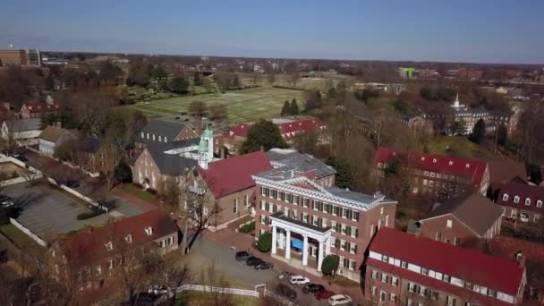 Eski Salem Kuzey Carolina Nın Üzerinde Uçan Hava Aracı — Stok video