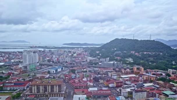Letecký Snímek Ancon Hill Panama City Pan Vlevo Odhalit Historické — Stock video