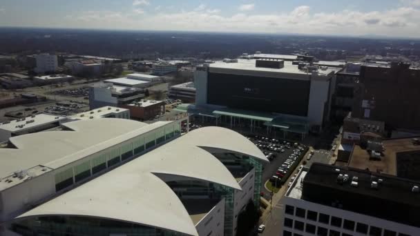 Small Southern Town High Point Furniture Capital World Aerial — Stock Video