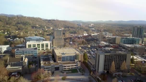 Aerial Asheville Северная Каролина — стоковое видео