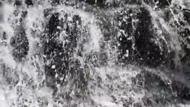 Whitewater Cai Câmera Lenta Partir Uma Cachoeira Montanha Tiro Potencial — Vídeo de Stock