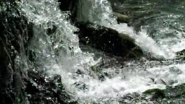Slow Motion 180 Frames Second Shot Waterfall — Stock Video