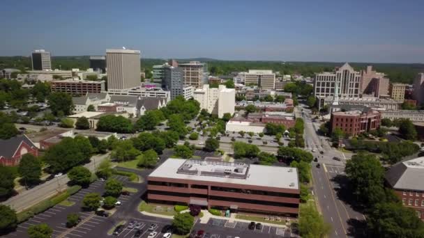 Greenville Den Hava Çekimi Güney Carolina Skyline — Stok video