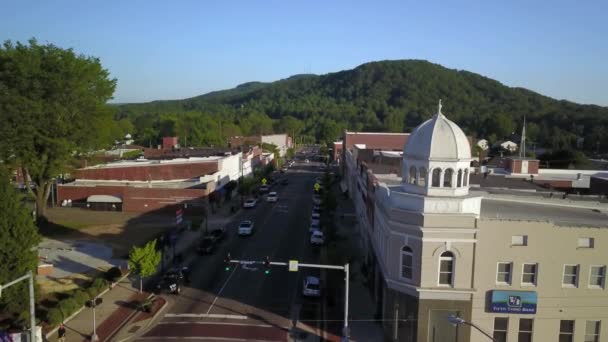 Kota Kecil Usa Aerial Marion North Carolina — Stok Video