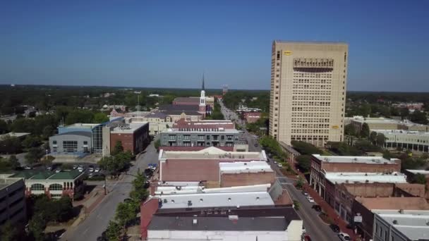 Flygplan Till Spartanburg South Carolina Skyline — Stockvideo