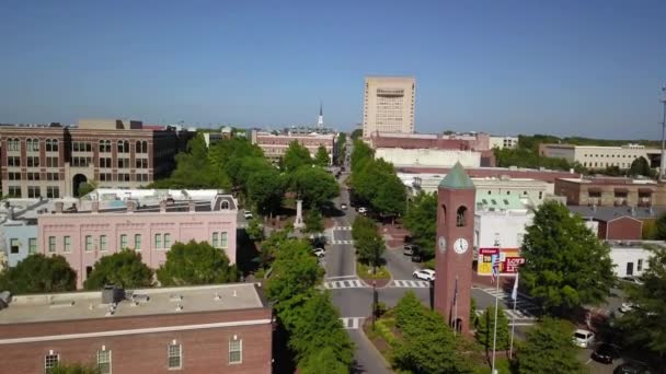 Aerial Spartanburg Skyline — стокове відео