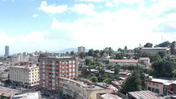 Widok Lotu Ptaka Centrum Addis Abeba Znany Jako Piassa Widokiem — Wideo stockowe