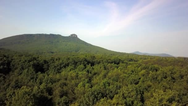 Aerial Dari Pilot Mountain Berdiri Latar Belakang — Stok Video