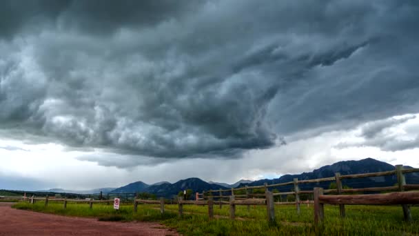Lapso Tempo Nuvens Tempestade Sobre Boulder Colorado — Vídeo de Stock