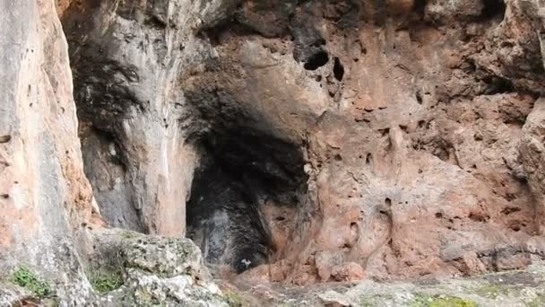 Wnętrze Jaskini Regionie Górskim Taza Maroko — Wideo stockowe
