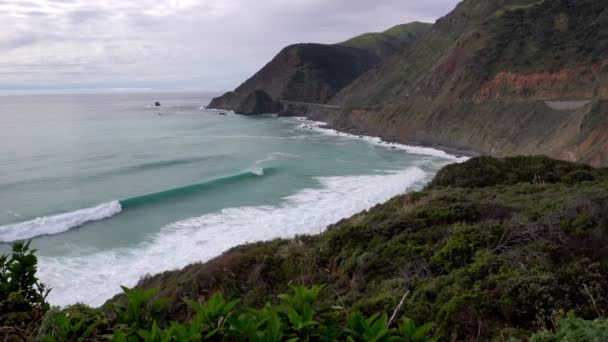 Views California Pacific Coast Highway Early Spring — Stock Video