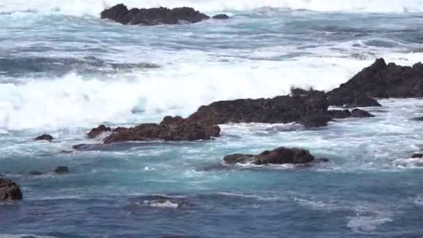 Nahaufnahme Von Meereswellen Der Pazifikküste Kaliforniens — Stockvideo