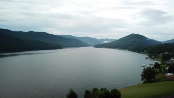 Luchtfoto Van Watauga Lake Oost Tennessee — Stockvideo
