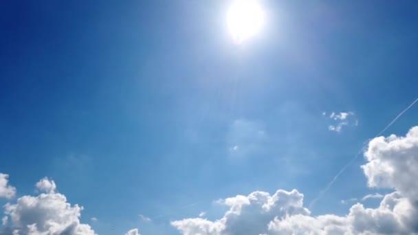 Bluesky Com Nuvens Movimento Rápido Motiontimelapse Campo Alemanha — Vídeo de Stock