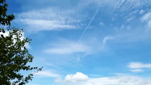 Bluesky Met Snel Bewegende Wolken Motietijdspanne Het Platteland Duitsland — Stockvideo