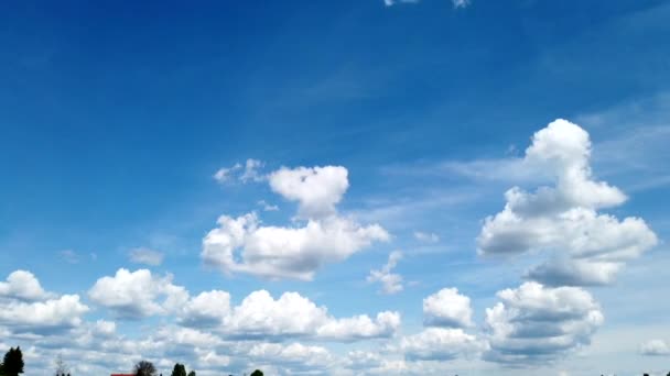 Bluesky Met Snel Bewegende Wolken Motietijdspanne Het Platteland Duitsland — Stockvideo