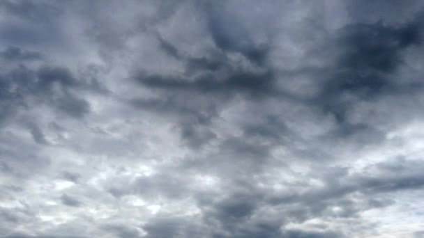 Cielo Gris Con Nubes Movimiento Rápido Motiontimelapse Campo Alemania — Vídeos de Stock