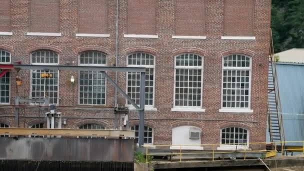 Fries Virginia Hydro Elektrische Installatie Buurt Van Oude Textielfabriek — Stockvideo
