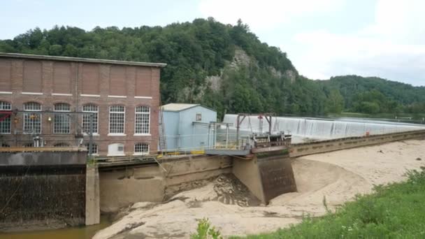 Fries Virginia Hydroelectric Plant Old Textile Mill — Stock Video