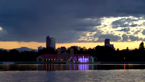 Denver Silueti City Park Denver Colorado Dan Görüldüğü Gibi — Stok video