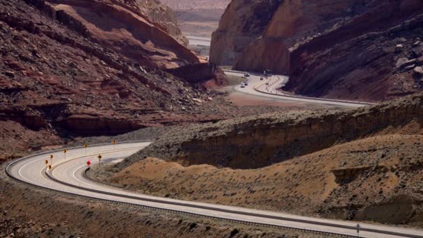 Flygfoto Över Motorvägen Utah Usa — Stockvideo