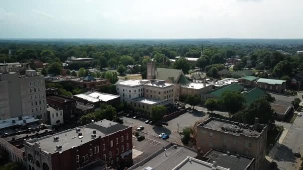 Aerial Kör Över Rowan County Courthouse Salisbury — Stockvideo